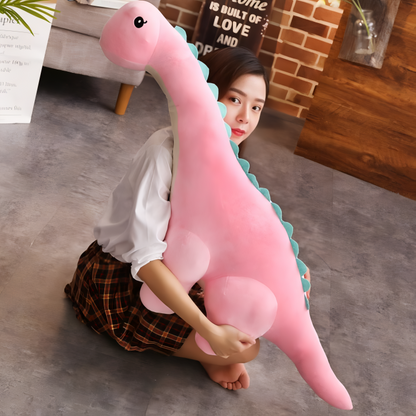 Giant Standing Dinosaur Plush Toy – Soft Cuddly Stuffed Dino for Kids Room Decor, Boys & Girls Playroom Gift, Blue Green Pink