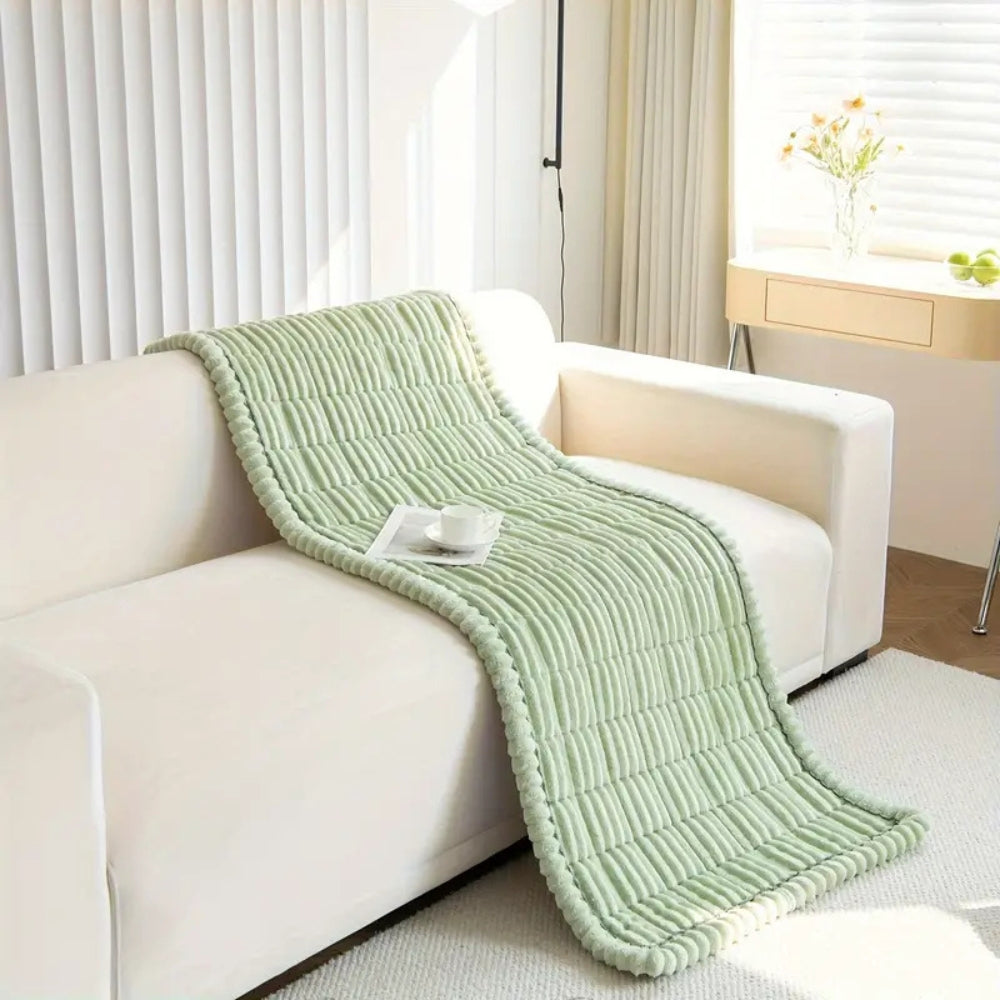 Furniture Throw Blanket Soft Fleece Sofa Protector Anti-Slip Ruffled Edges for Couch Chair Loveseat Living Room Bedroom Pet-Friendly