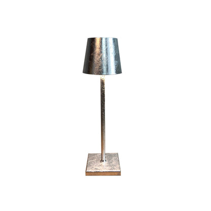 Rechargeable LED Desk Lamp with Touch Dimmer – Cordless Metal Accent Light for Bedroom, Patio, Office – 15 Inch Portable USB Lamp for Indoor