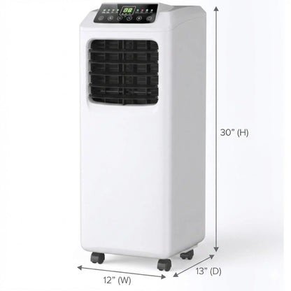 Portable Air Conditioner 9000 BTU with Dehumidifier Function Remote Included 250 Sq Ft Coverage Rolling AC Unit for Bedroom Office Dorm