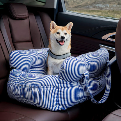 Dog Car Seat Booster Bed for Large Pets – Portable Travel Carrier with Shoulder Strap, Washable Cotton Cushion for SUV Truck Sedan – Safe