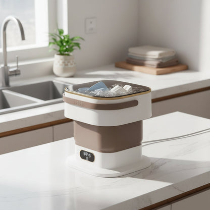 Compact Laundry Washer | Portable Mini Washing Machine with Foldable Design | Efficient for Small Loads