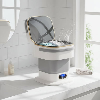 Compact Laundry Washer | Portable Mini Washing Machine with Foldable Design | Efficient for Small Loads