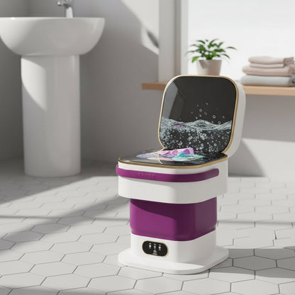 Compact Laundry Washer | Portable Mini Washing Machine with Foldable Design | Efficient for Small Loads