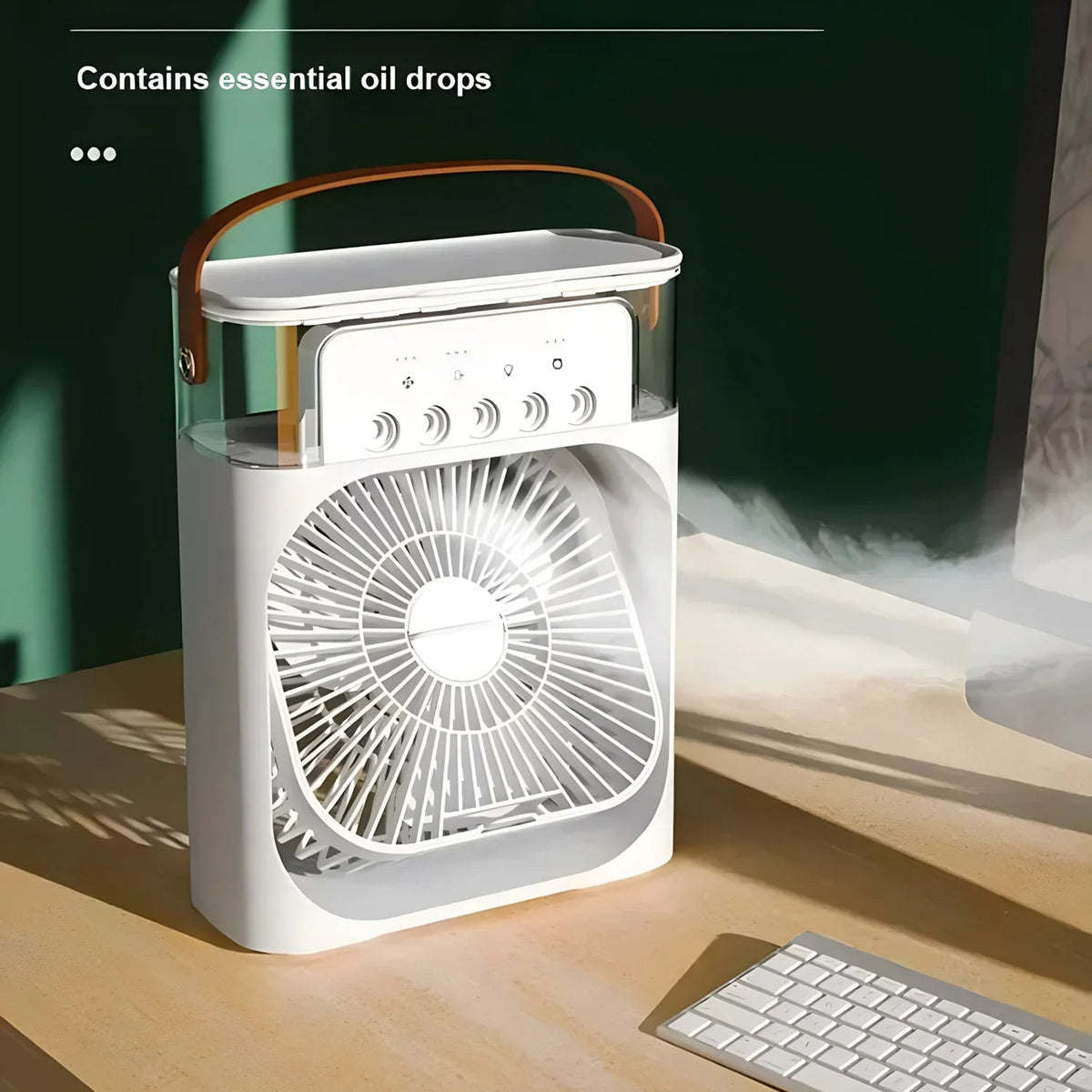 Compact Air Cooler | 3-in-1 Portable Air Conditioner with LED Light | Efficient Humidifier for Everyday Use