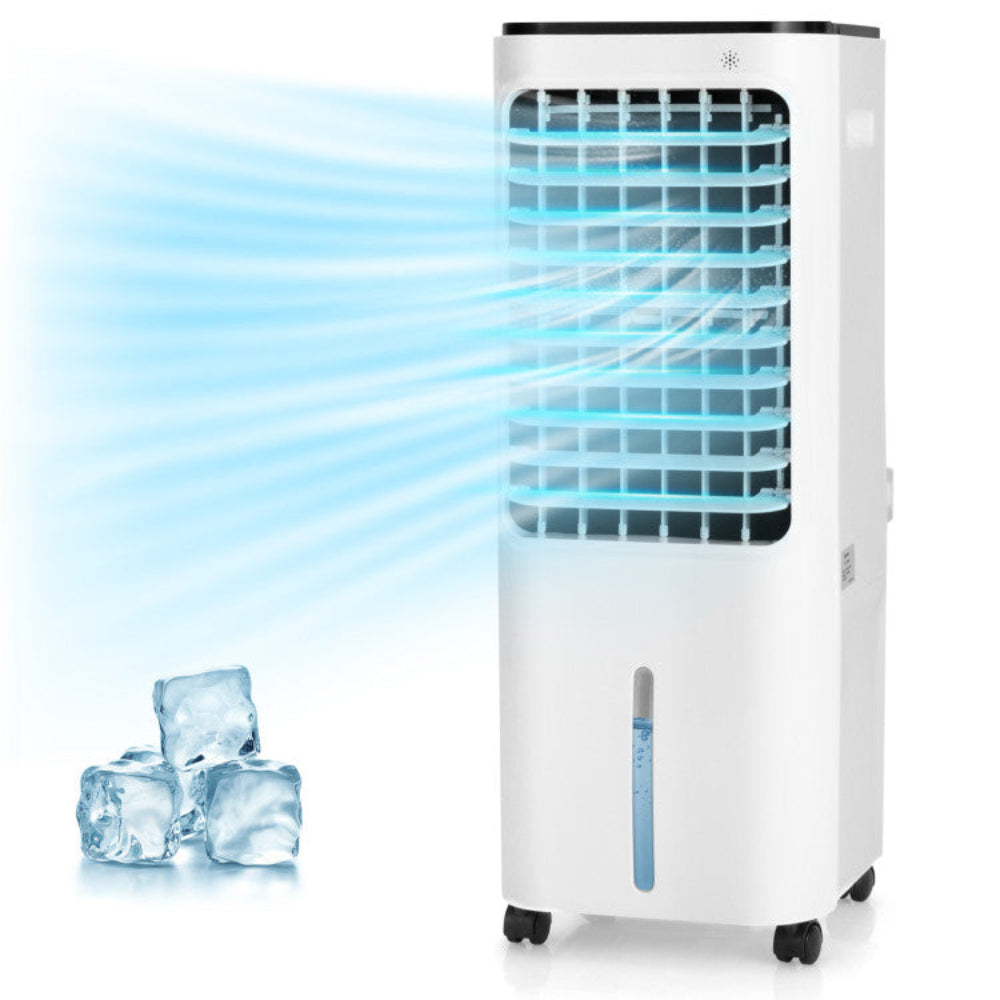 Enfriadores de aire portátiles 4 en 1, enfriador evaporativo con tanque de agua de 12 L, ventilador de enfriamiento y humidificador con control remoto, enfriador de ambiente