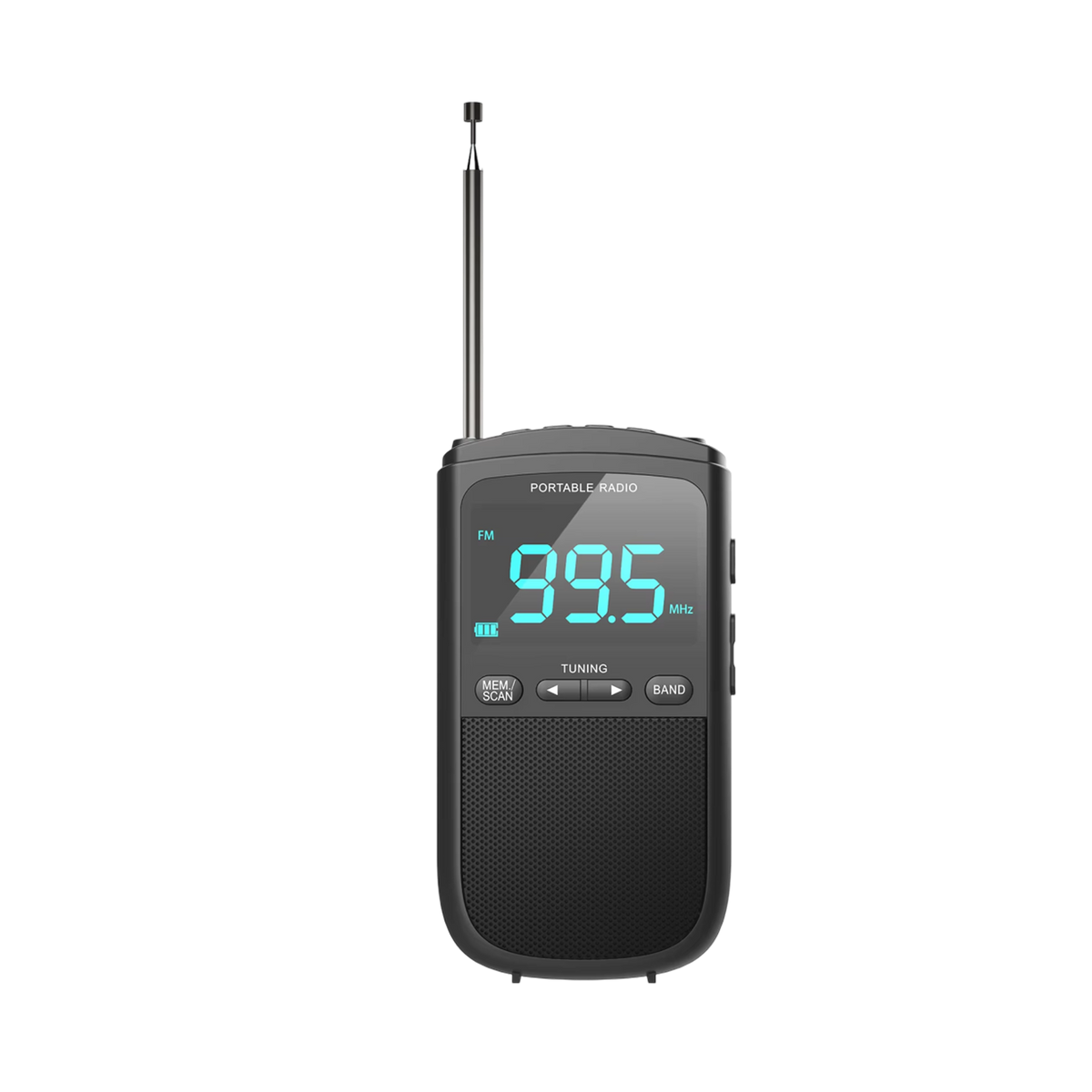 Radio de emergencia portátil Ortekor | Radio meteorológica AM/FM con más de 10 horas de duración de batería | Diseño compacto para seguridad en exteriores