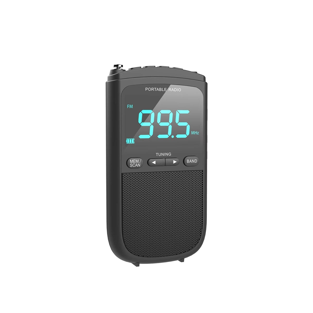 Radio de emergencia portátil Ortekor | Radio meteorológica AM/FM con más de 10 horas de duración de batería | Diseño compacto para seguridad en exteriores
