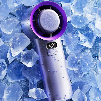 Handheld Fan Rechargeable, Bladeless Cooling Fan with Adjustable Airflow, Portable Hand Fan for Travel