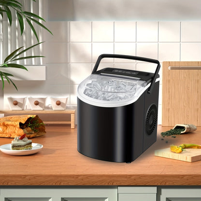 Compact Ice Maker | Portable Countertop Ice Machine with Fast Production | Ideal for Home and Office