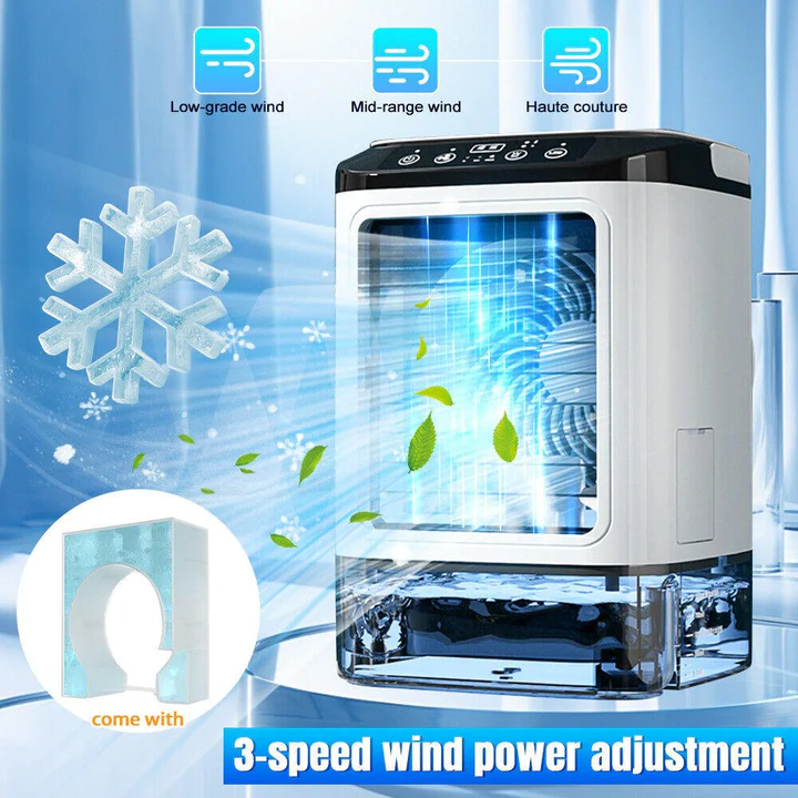Portable Mini Air Conditioner, USB Evaporative Air Cooler for Desk, Quiet Small Air Conditioner for Bedroom