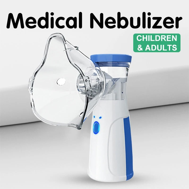 Handheld Mesh Inhalation Device Rechargeable USB Battery Powered Whisper Quiet Compact Travel Respiratory Therapy Machine for Adults Kids