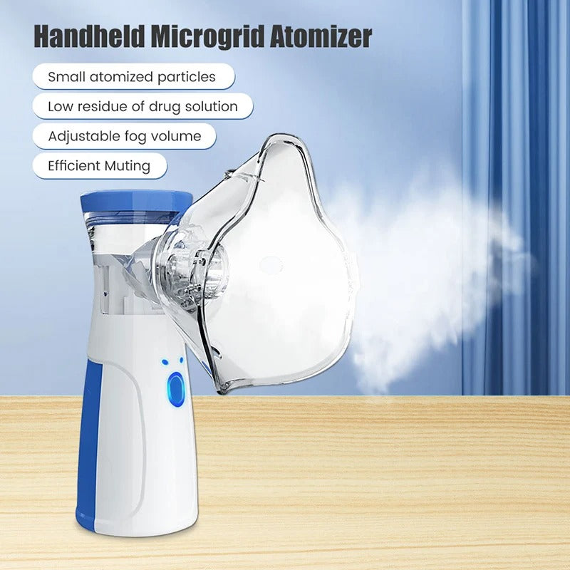 Portable Nebulizer Machine for Adults and Kids, Rechargeable Mesh Nebulizer with Mask, Quiet Handheld Nebulizer for Home