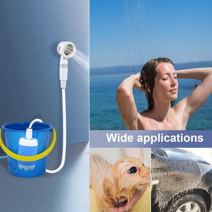 Portable Outdoor Shower | Battery-Powered with Adjustable Spray Modes | Ideal for Camping and Beach Activities