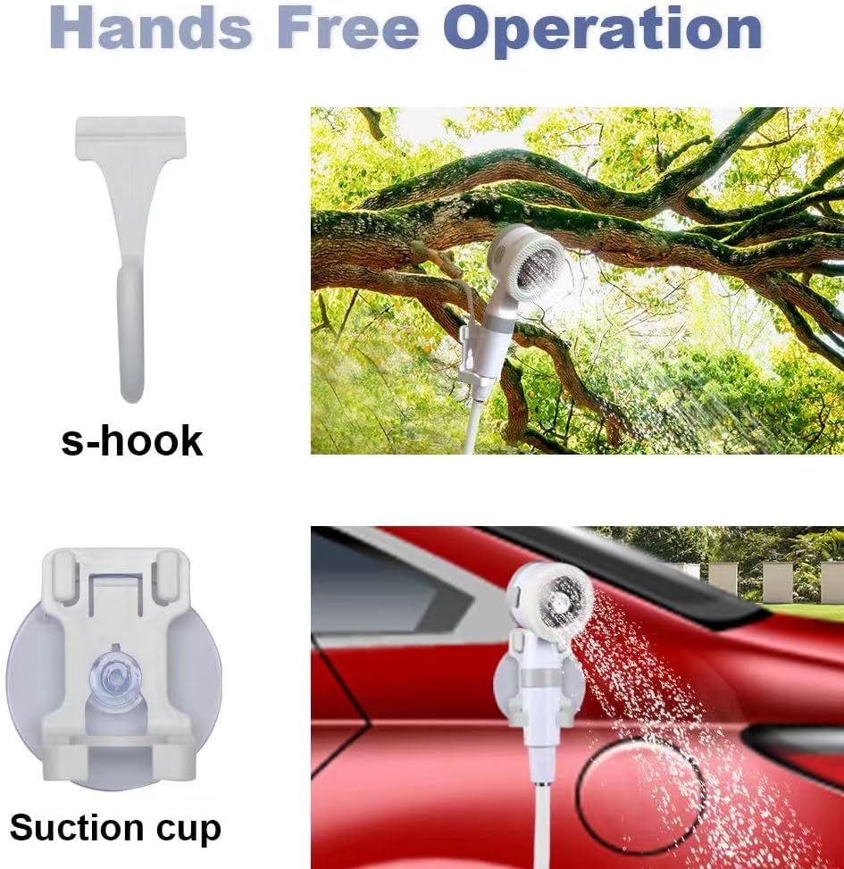 Portable Outdoor Shower | Battery-Powered with Adjustable Spray Modes | Ideal for Camping and Beach Activities