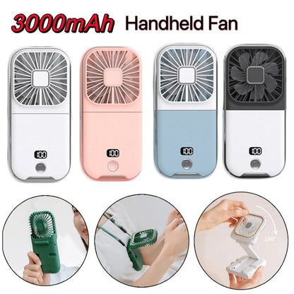 Portable Phone Holder with Cooling Fan & Rechargeable Battery for Summer Comfort