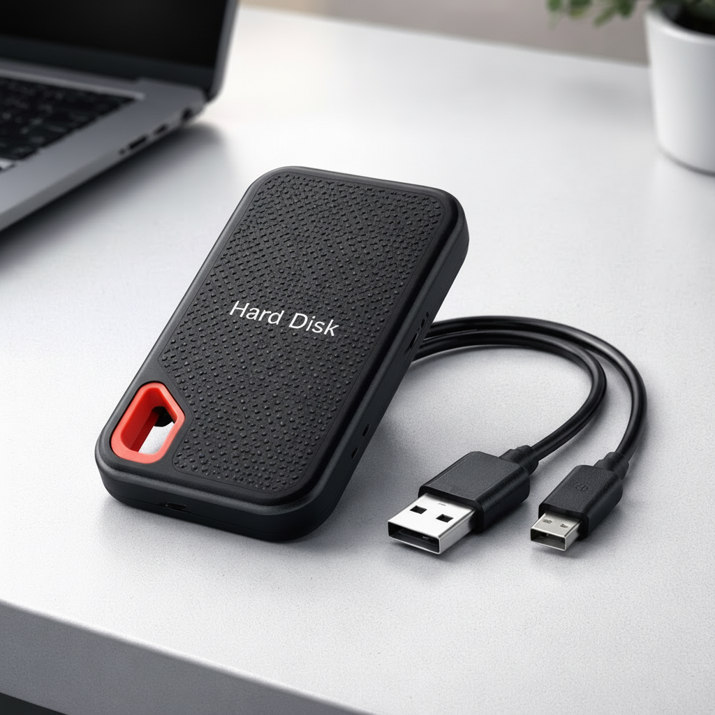 Portable SSD External Hard Drive with High-Speed USB-C | Compact Design for Fast Data Transfer