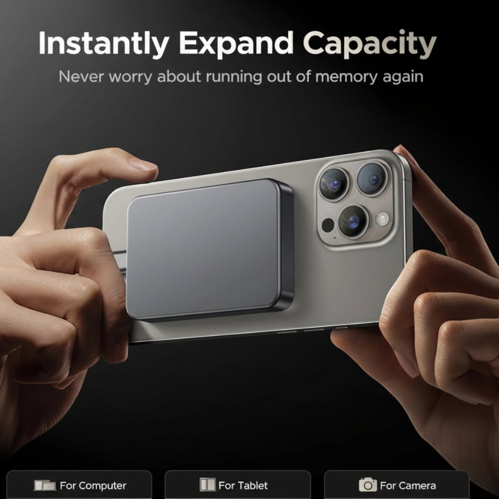 Portable SSD | External Hard Drive with Magnetic Design & 4K Support | High-Speed Storage for Easy File Transfer