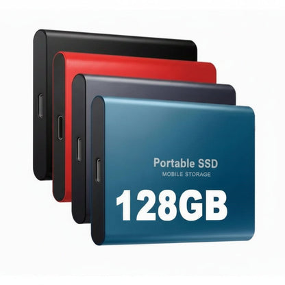 Portable SSD 128GB External Hard Drive USB C, Small External SSD for Laptop and PC with Aluminum Casing, Portable Hard Drive