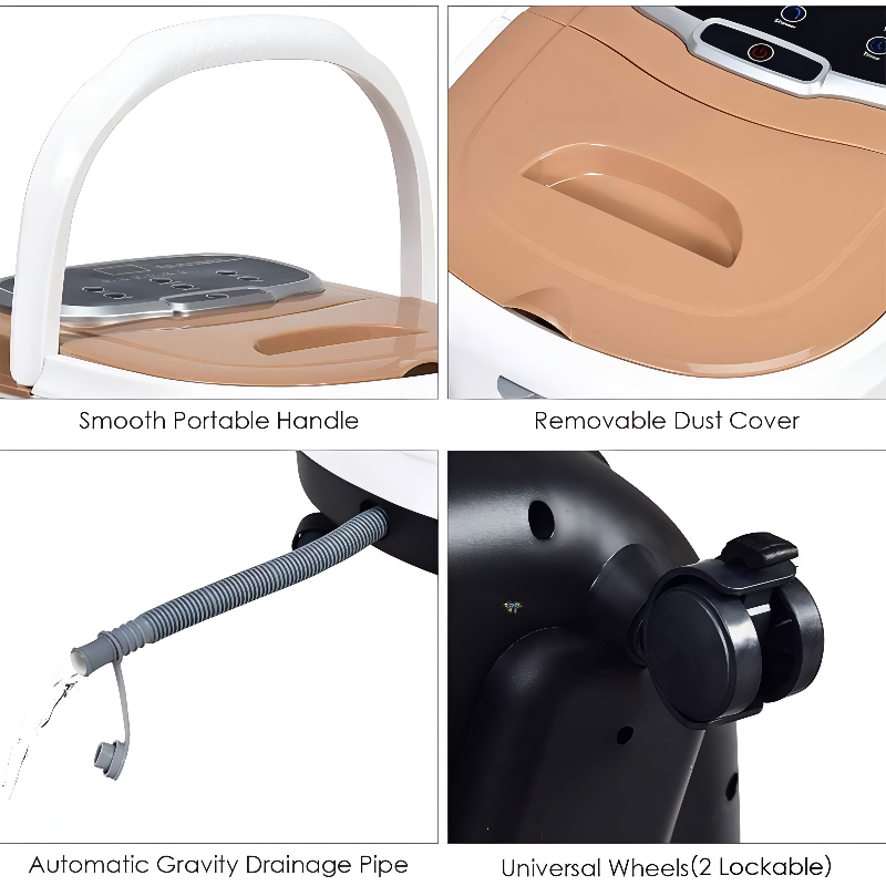 Heated Foot Spa with Motorized Rollers, Water Jets & Red Light Therapy for Home Relaxation