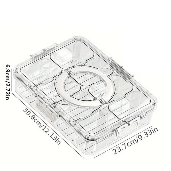 HOSTLIVA – Multi-Section Serving Tray for Fruits & Treats