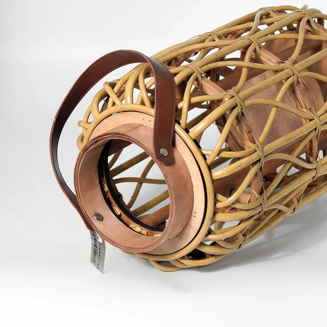 Portable Vintage LED Lantern, Handwoven Rattan & Bamboo, Accent Light for Warm Ambient Lighting