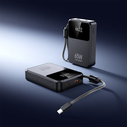 Power Bank | Cargador portátil de 65W con carga rápida inteligente y pantalla digital | Compatibilidad con múltiples dispositivos para energía dondequiera que vayas