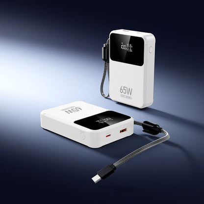 Power Bank | Cargador portátil de 65W con carga rápida inteligente y pantalla digital | Compatibilidad con múltiples dispositivos para energía dondequiera que vayas