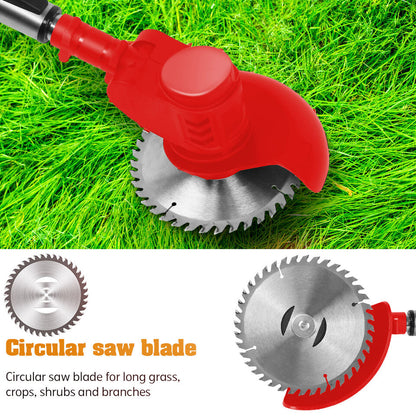 Rechargeable Lawn Edger 24V 18000 RPM Metal Blade Yard Tool Telescoping Handle for Sidewalks & Pathways Red Green Available