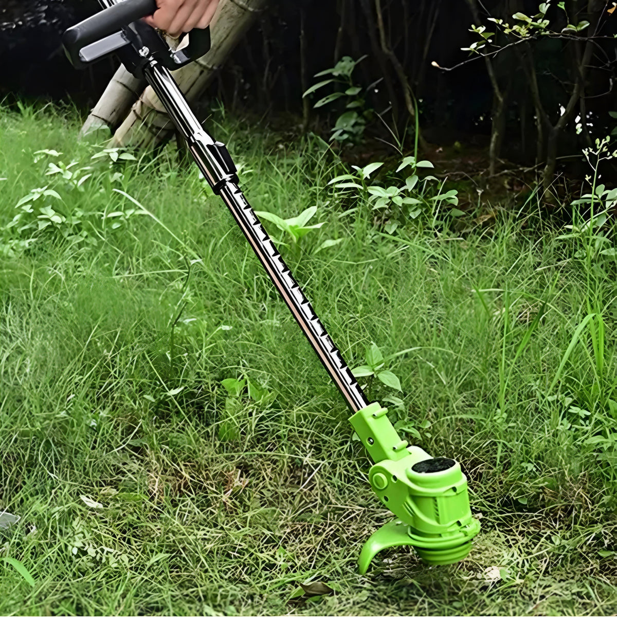 Rechargeable Lawn Edger 24V 18000 RPM Metal Blade Yard Tool Telescoping Handle for Sidewalks & Pathways Red Green Available
