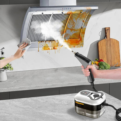 Limpiador a vapor potente | Limpiador de alta presión de 2500 W con 5 cabezales de cepillo | Limpieza versátil para el hogar y vehículos