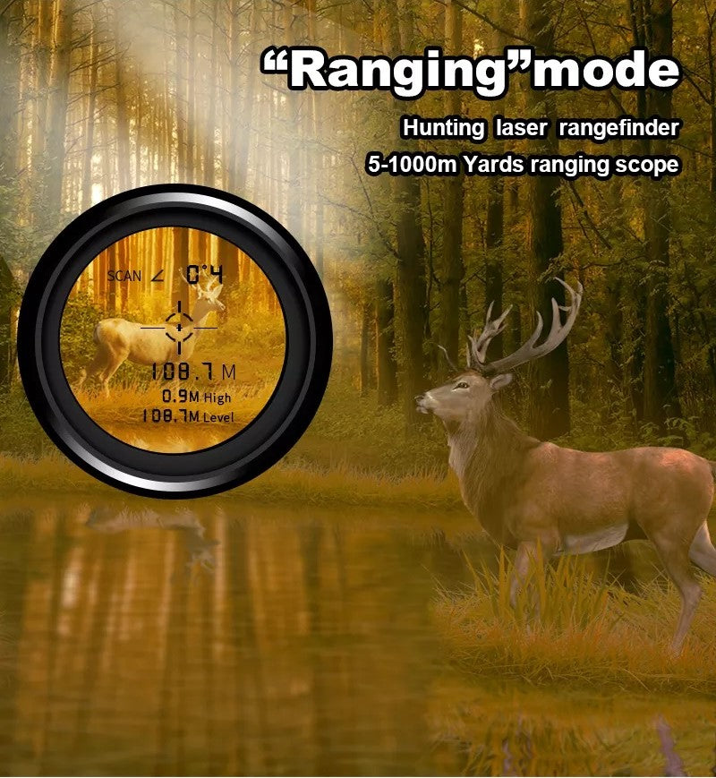 Precision Range Finder | 1000 Yards Laser Rangefinder with 6.5X Magnification | Compact & Weatherproof for Accurate Measurements