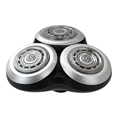 Replacement Rotary Blade Cartridge Compatible with Select Electric Shavers – Silver 3-Head Assembly for Men's Grooming