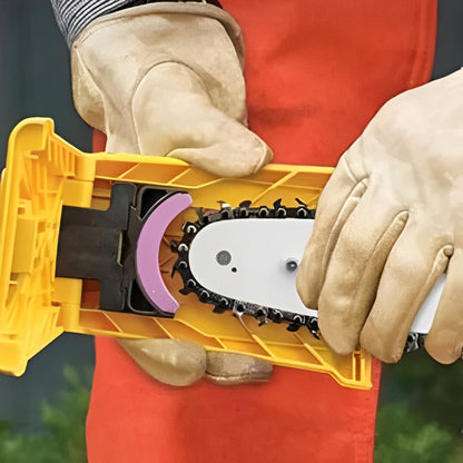 Ortekor Precision | Chainsaw Sharpener with Integrated Angle Guide | Durable Tool for Optimal Cutting Performance