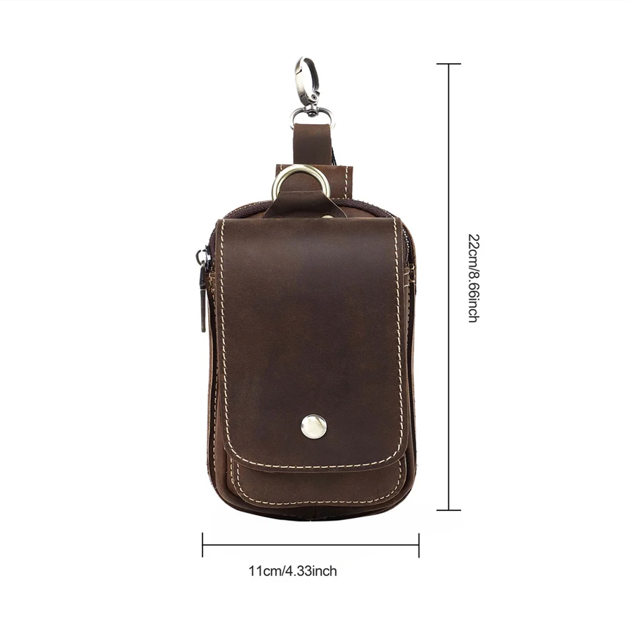 Premium Leather Waist Pack for Men with Adjustable Strap | Stylish & Durable Bumbag for Organized Essentials
