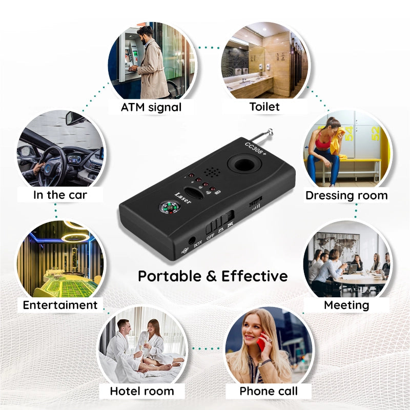 Privacy Guardian | RF Bug Detector for Hidden Cameras with Advanced Technology | Essential Tool for Personal Privacy Protection