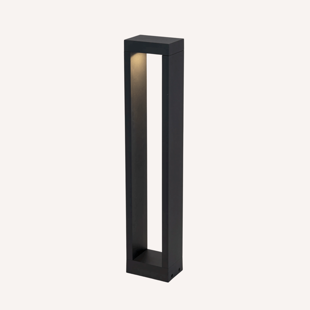 Weatherproof Pathway Bollard Light 24 Inches Tall Dual-Lens Aluminum Housing LED Walkway Fixture Yard Landscaping Illumination Outdoor Drive