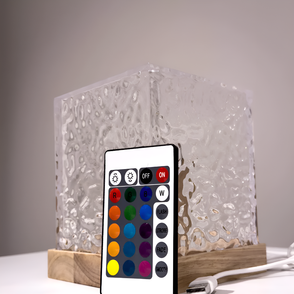Ambient Light Projector with Remote – 16-Color LED Cube for Living Room & Bedroom Atmosphere
