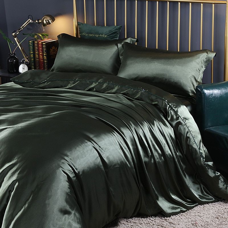 PureSatin | Deluxe Satin Bedding Set with Luxurious Softness | Elegant Design for Opulent Sleep