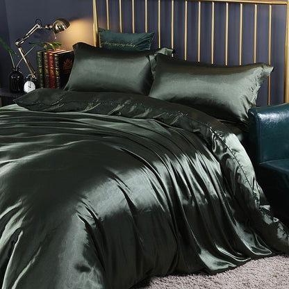 PureSatin | Deluxe Satin Bedding Set with Luxurious Softness | Elegant Design for Opulent Sleep