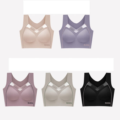 Wireless Full Coverage Support Bra with Cushioned Straps & Seamless Lift for All-Day Comfort