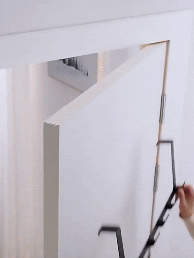 Quint Over the Door Organizer - Stainless Steel, Minimalist Towel Rack