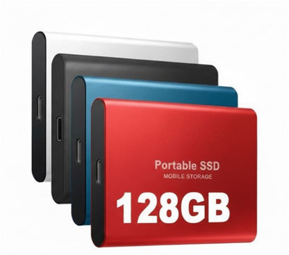 Portable Solid State Drive 128GB USB 3.2 Fast Data Transfer Compact Storage for Laptops PC Gaming Consoles