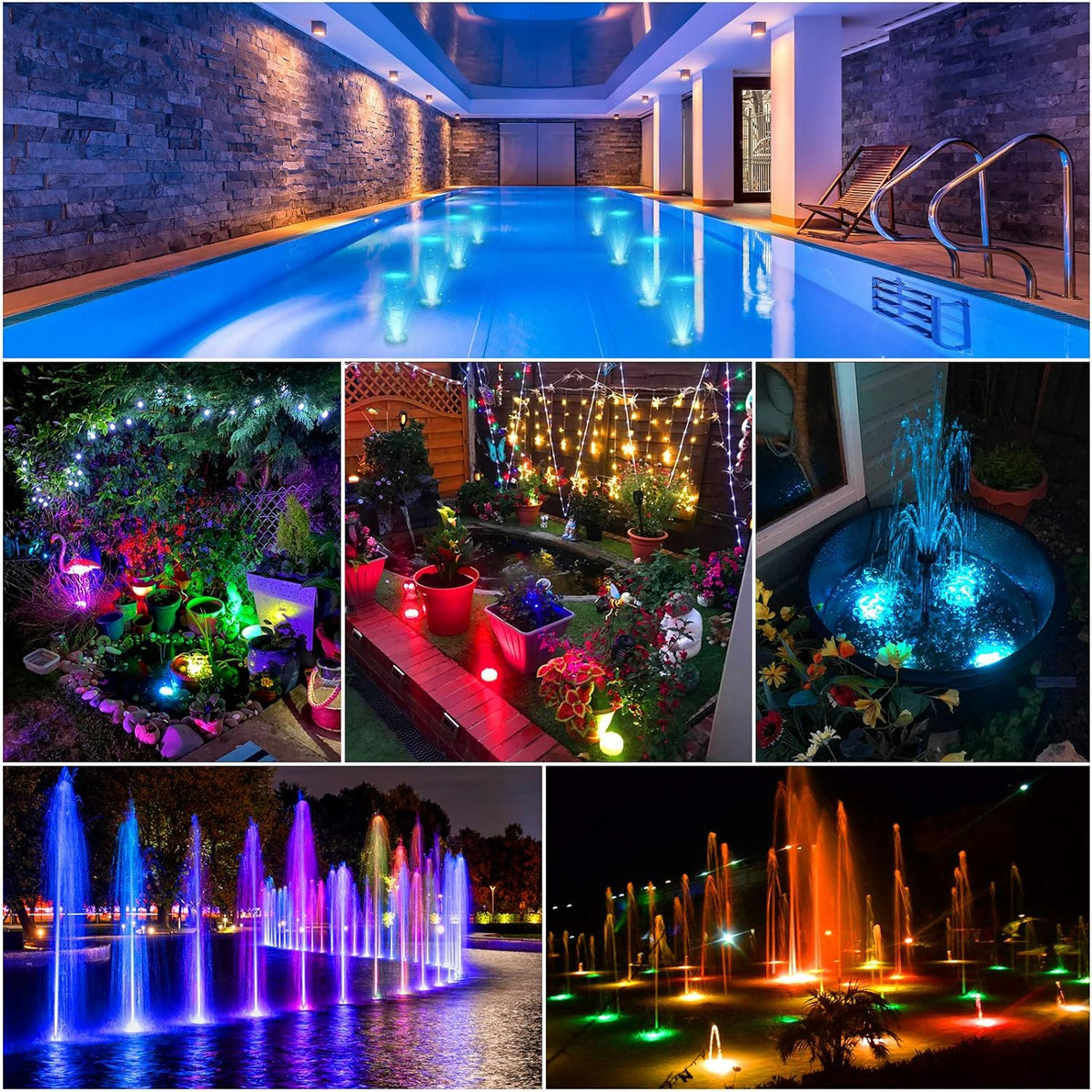 RGB LED Pool Lights | Submersible Floating Lights with Remote Control | Waterproof Design for Vibrant Ambiance