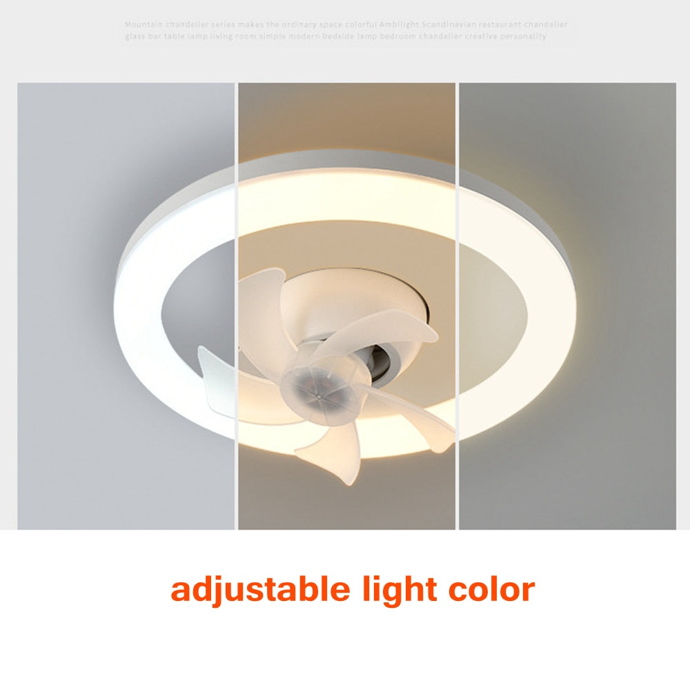 Radiant Rotating Ceiling Fan Lamp with Remote Control & Adjustable Lighting
