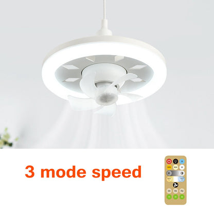 Radiant Rotating Ceiling Fan Lamp with Remote Control & Adjustable Lighting
