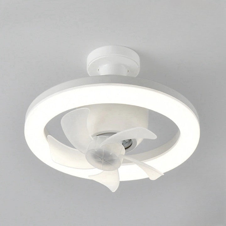 Radiant Rotating Ceiling Fan Lamp with Remote Control & Adjustable Lighting