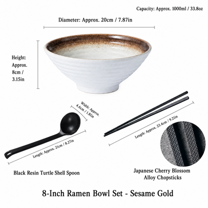 Japanese Creative Tableware Set - Elegant Bamboo Hat | Ceramic Bowl Set with Unique Design - Perfect for Ramen, Rice & Soup