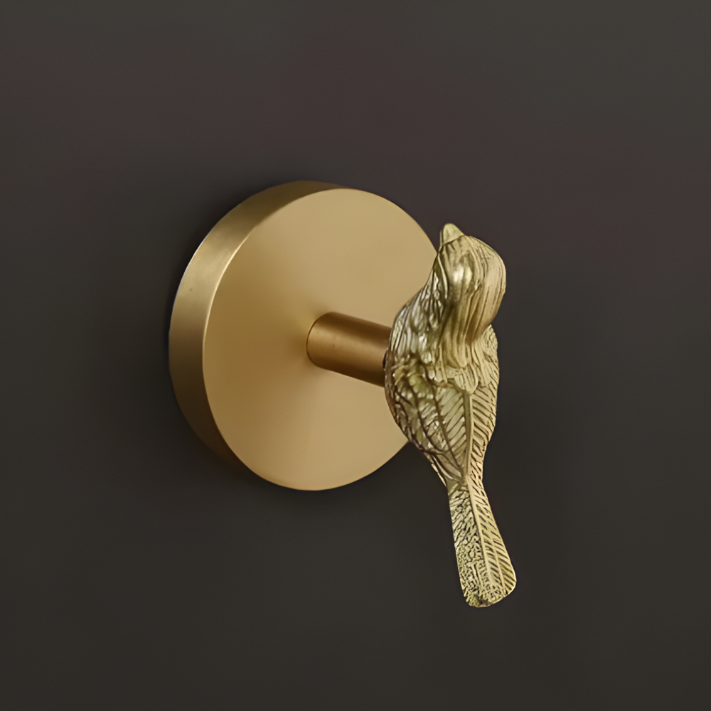 Raven Coat Hook - Decorative Copper, Animal Design Wall Hook