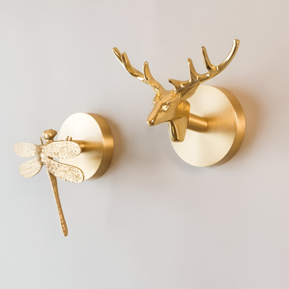 Raven Coat Hook - Decorative Copper, Animal Design Wall Hook